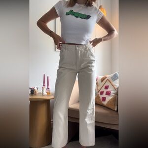 Brandy Melville White Utility Pants
